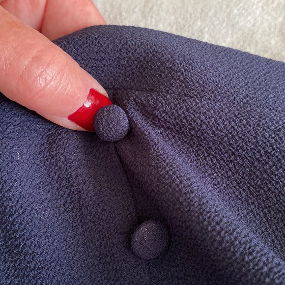 Monteau NWT midi skirt fully lined elastic back front slit covered buttons - Picture 10 of 10